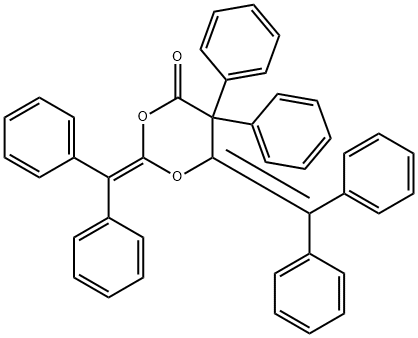 5,5-Diphenyl-2,6-bis(diphenylmethylene)-1,3-dioxan-4-one结构式