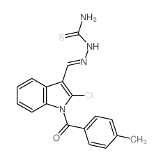 [[2-chloro-1-(4-methylbenzoyl)indol-3-yl]methylideneamino]thiourea结构式