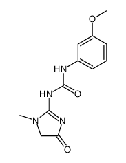 1-(3-methoxy-phenyl)-3-(1-methyl-4-oxo-4,5-dihydro-1H-imidazol-2-yl)-urea结构式