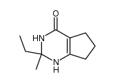 2-ethyl-2-methyl-1,2,3,5,6,7-hexahydro-cyclopentapyrimidin-4-one Structure