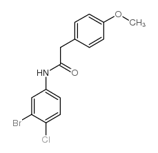 N-(3-bromo-4-chlorophenyl)-2-(4-methoxyphenyl)acetamide Structure