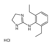 N-(2,6-diethylphenyl)-4,5-dihydro-1H-imidazol-2-amine,hydrochloride结构式