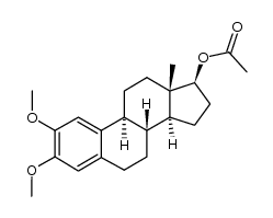 17β-Acetoxy-2,3-dimethoxy-oestra-1,3,5(10)-trien结构式