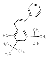 2-cinnamyl-4,6-ditert-butyl-phenol structure