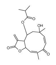 (4R,6R,7E,10Z)-2,3,3aβ,4,5,6,9,11aα-Octahydro-3-methylene-6-hydroxy-2,9-dioxo-4-(2-methylpropanoyloxy)-6,10-dimethylcyclodeca[b]furan图片