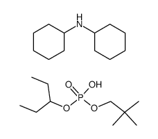 Phosphoric acid 2,2-dimethyl-propyl ester 1-ethyl-propyl ester; compound with dicyclohexyl-amine结构式