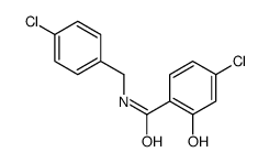 4-chloro-N-[(4-chlorophenyl)methyl]-2-hydroxybenzamide Structure
