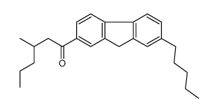 3-methyl-1-(7-pentyl-9H-fluoren-2-yl)hexan-1-one结构式