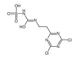2-(4,6-dichloro-1,3,5-triazin-2-yl)ethylcarbamoylsulfamic acid Structure