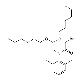 2-bromo-N-(2,2-dihexoxyethyl)-N-(2,6-dimethylphenyl)acetamide Structure