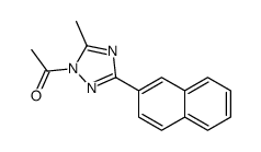 1-(5-methyl-3-naphthalen-2-yl-1,2,4-triazol-1-yl)ethanone结构式