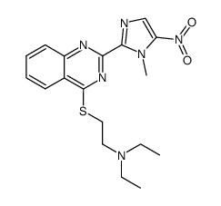 2-(1-methyl-5-nitro-2-imidazolyl)-4-(2-diethylaminoethylthio)-quinazoline Structure