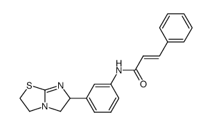 3-phenyl-N-[3-(2,3,5,6-tetrahydro-imidazo[2,1-b]thiazol-6-yl)-phenyl]-acrylamide结构式