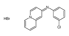 N-(3-chlorophenyl)quinolizin-5-ium-2-amine,bromide Structure