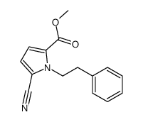 methyl 5-cyano-1-(2-phenylethyl)pyrrole-2-carboxylate结构式
