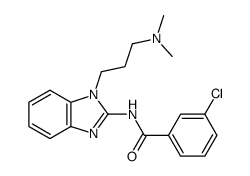 3-chloro-N-[1-(3-dimethylamino-propyl)-1H-benzoimidazol-2-yl]-benzamide结构式