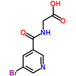 N-[(5-Bromo-3-pyridinyl)carbonyl]glycine Structure