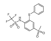 C,C,C-Trifluoro-N-(4-methanesulfonyl-2-phenylsulfanyl-phenyl)-methanesulfonamide Structure