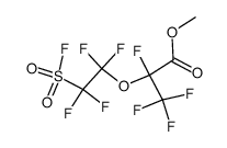 2,3,3,3-Tetrafluoro-2-(1,1,2,2-tetrafluoro-2-fluorosulfonyl-ethoxy)-propionic acid methyl ester结构式
