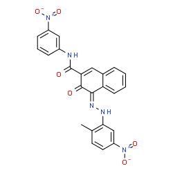 3-hydroxy-4-[(2-methyl-5-nitrophenyl)azo]-N-(3-nitrophenyl)naphthalene-2-carboxamide Structure
