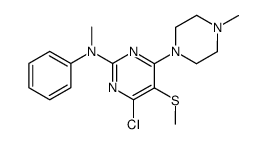 4-Chloro-2-(N-methylanilino)-6-(4-methylpiperazino)-5-(methylthio)pyrimidine结构式