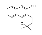 2,3,4,6-Tetrahydro-2,2-dimethyl-5H-pyrano[3,2-c]quinolin-5-one结构式