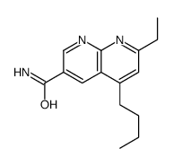 5-butyl-7-ethyl-1,8-naphthyridine-3-carboxamide结构式