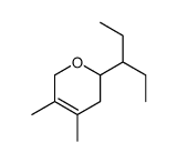 4,5-dimethyl-2-pentan-3-yl-3,6-dihydro-2H-pyran结构式