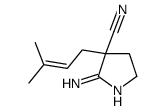 5-amino-4-(3-methylbut-2-enyl)-2,3-dihydropyrrole-4-carbonitrile Structure