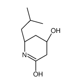 (4R,6S)-4-hydroxy-6-(2-methylpropyl)piperidin-2-one结构式