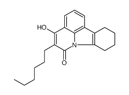 5-hexyl-4-hydroxy-8,9,10,11-tetrahydro-6H-pyrido[3,2,1-jk]carbazol-6-one Structure