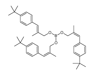 [(Z)-3-(4-tert-butylphenyl)-2-methylprop-2-enyl] bis[(E)-3-(4-tert-butylphenyl)-2-methylprop-2-enyl] borate Structure