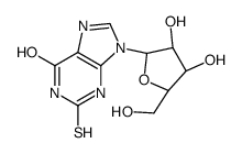 9-[(2R,3R,4S,5R)-3,4-dihydroxy-5-(hydroxymethyl)oxolan-2-yl]-2-sulfanylidene-3H-purin-6-one结构式