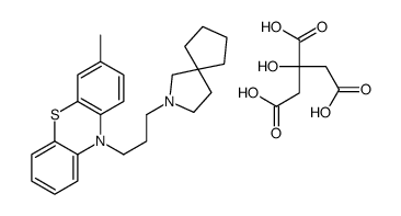 10-[3-(2-azaspiro[4.4]nonan-2-yl)propyl]-3-methylphenothiazine,2-hydroxypropane-1,2,3-tricarboxylic acid Structure
