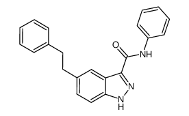 5-Phenethyl-N-phenyl-1H-indazole-3-carboxamide结构式