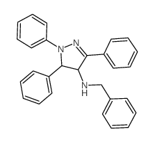 N-benzyl-1,3,5-triphenyl-4,5-dihydropyrazol-4-amine structure