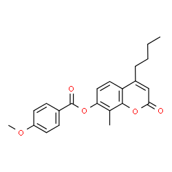 (4-butyl-8-methyl-2-oxochromen-7-yl) 4-methoxybenzoate structure