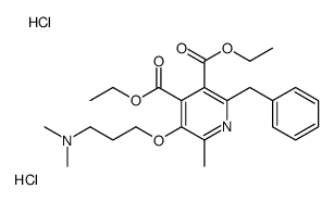 diethyl 2-benzyl-5-[3-(dimethylamino)propoxy]-6-methylpyridine-3,4-dicarboxylate,dihydrochloride Structure
