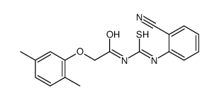 N-[(2-cyanophenyl)carbamothioyl]-2-(2,5-dimethylphenoxy)acetamide结构式