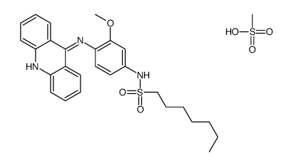 acridin-9-yl-[4-(heptylsulfonylamino)-2-methoxyphenyl]azanium,methanesulfonate Structure