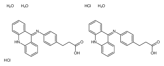 3-[4-(acridin-9-ylamino)phenyl]propanoic acid,trihydrate,dihydrochloride结构式