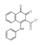 4-anilino-3-nitro-naphthalene-1,2-dione structure