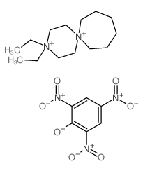 3,3-diethyl-3,6-diazoniaspiro[5.6]dodecane; 2,4,6-trinitrophenolate结构式