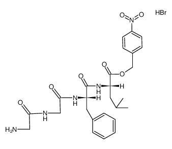 glycylglycyl-L-phenylalanyl-L-leucine p-nitrobenzyl ester hydrobromide Structure