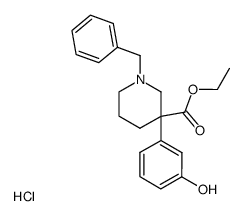 ethyl 1-benzyl-3-(3-hydroxyphenyl)piperidine-3-carboxylate hydrochloride Structure