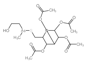 [2,3,5-triacetyloxy-6-[(2-hydroxyethyl-methyl-arsanyl)sulfanylmethyl]oxan-4-yl] acetate结构式