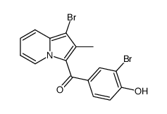 1-bromo-2-methyl-3-(3-bromo-4-hydroxy-benzoyl)-indolizine结构式