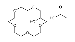 acetic acid,1,4,7,10,13-pentaoxacyclohexadecan-15-ol结构式