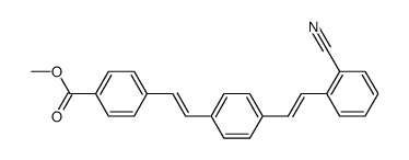 1-(2-Cyanostyryl)-4-(4-methoxycarbonylstyryl)benzene Structure