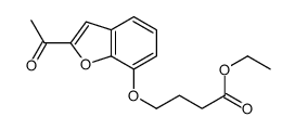 ethyl 4-[(2-acetyl-1-benzofuran-7-yl)oxy]butanoate结构式